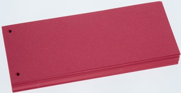 Trennstreifen rot, Sondermaß 105x228cm, 190g/qm Karton, gelocht