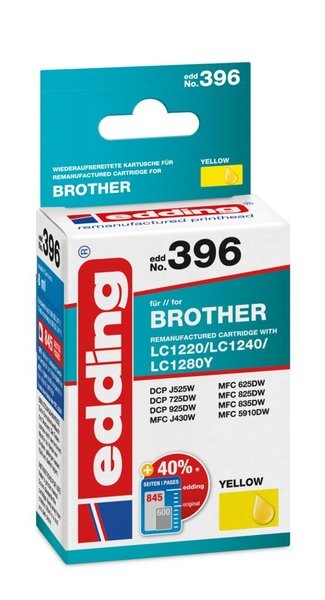 Edding Tinte 396 Brother LC1240 gelb - REMAN -, Ersetzt: Brother LC1240