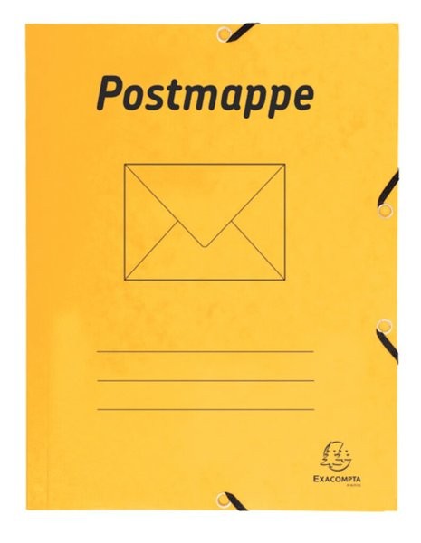 Postmappe A4 Colorspan gelb, Gummizug ohne Klappen - Colorspan