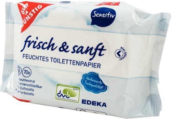 Toilettenpapier feucht Nachfüllpack sensitiv, 2 x 70 Tücher #09451205
