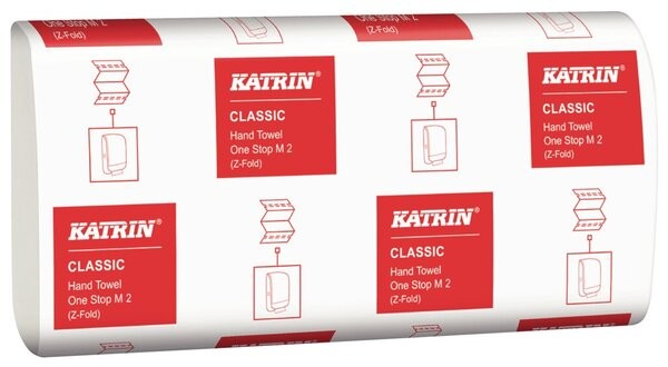Falthandtuch Katrin Classic OneStop M2 3024 Bl.,2-lg. weiß 23,5x25,5cm