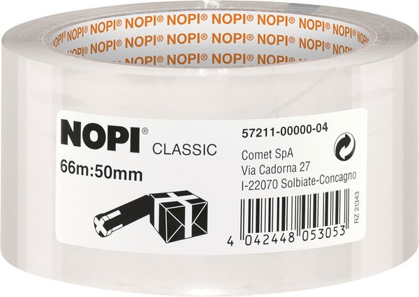 Packband Nopi-Pack, 66m x 50mm, transparent, PP