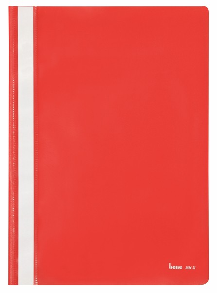 Schnellhefter A4, dokumentenecht, PP, rot, transparenter Deckel