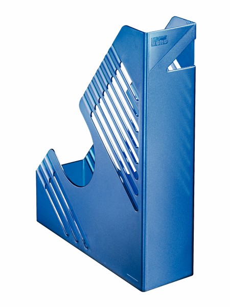 Zeitschriftenbox, blau metallic, für ca. 700 Blatt, A4 und A4