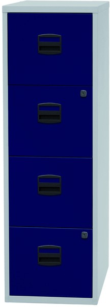 Hängeregistraturschrank PFA Einstiegsmodell, Grau/Oxfordblau