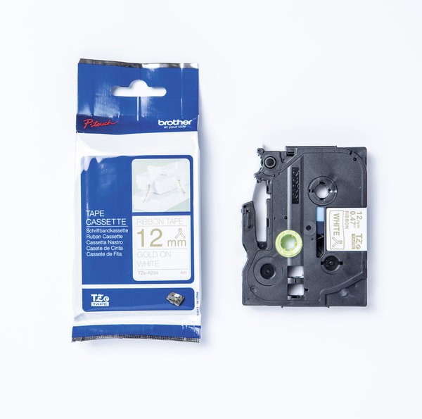 Schriftbandkassette TZE-R234 12 mm x 4 m, Textilband