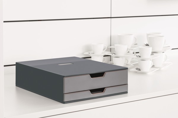 Coffee Point Box 2, Aufbewahrungsbox mit 2 Schubladen für Kaffeezubehör,