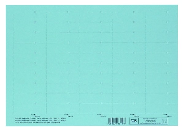 Beschriftungsschildchen f.Vertic 1 Hängeregistratur - blau