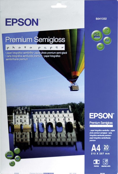 Fotopapier Premium Semigloss A4, 251g/qm für Inkjet Drucker