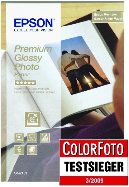 Fotopapier Premium Glossy Photo, 10 x 15 cm, 255g/m², Beste Qualität