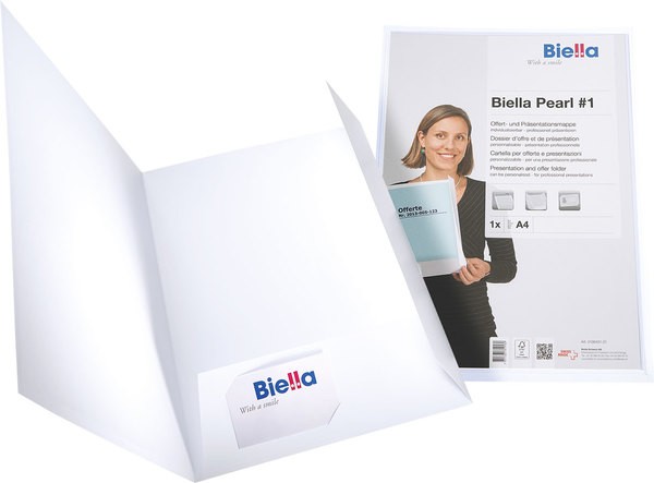 Biella Präsentationsmappe in weiß - Produktansicht
