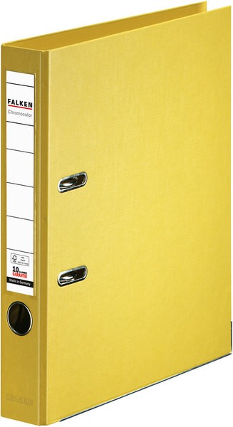 Ordner PP A4 50mm gelb Chromocolor mit Einsteckschild