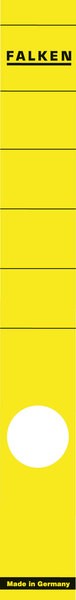 Rückenschilder lang/schmal gelb 36x290mm 10 Stück