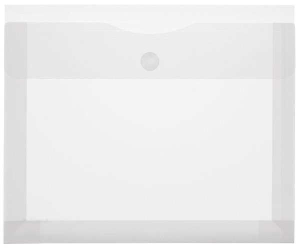 PP-Umschlag A4 quer, Dehnfalten 50mm, transparent klar, Klettverschluss
