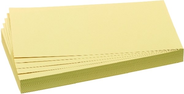 Moderationsrechtecke 9,5x20,5cm 500 Stück Farbe: gelb