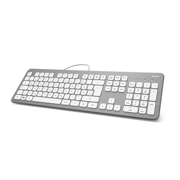Tastatur "KC-700", Silber/Weiß Maße (BxHxT): 44 x 2,5 x 13,4cm
