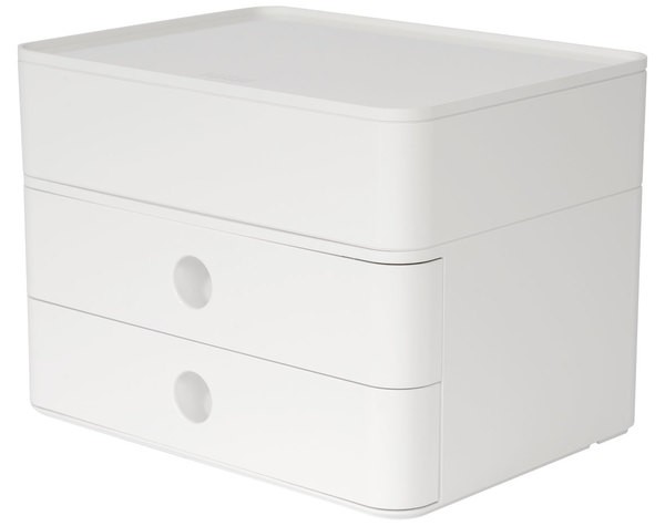 Smart-Box Plus Allison, 2 Schübe und Utensilienbox, snow white