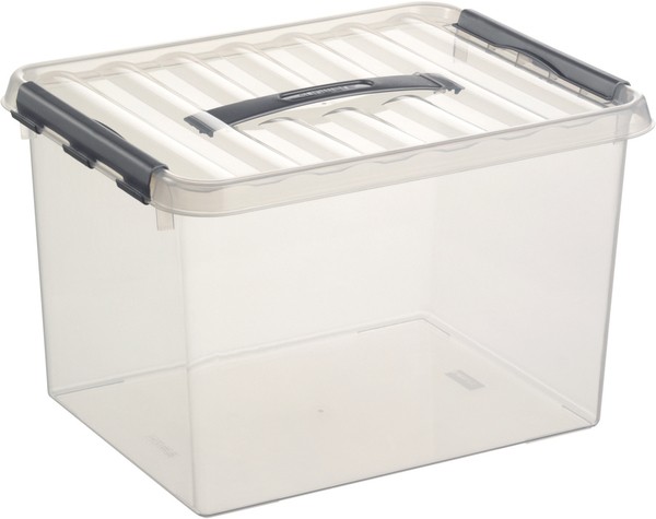 Kunststoff-Box 22 Liter, DIN A4, transparent, 300 x 400 x 260 mm,