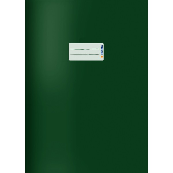 Kartonheftschoner A4, dunkelgrün, mit Beschriftungsetikett