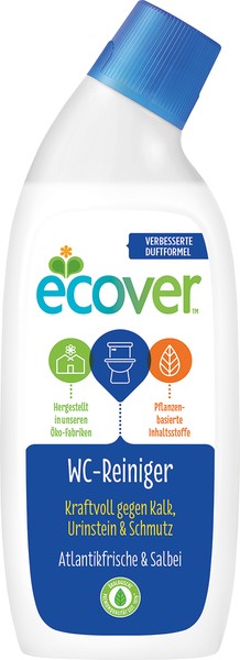WC-Reiniger ECOVER 750ml gegen Kalk, Urinstein und Schmutz