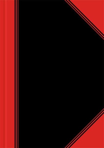 China-Kladde, A5, kariert,96 Blatt Papier 70 g/qm, schwarz/rot