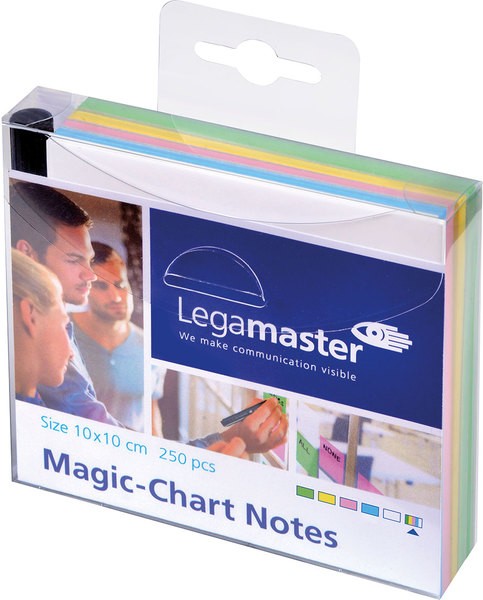 Magic Chart Notes 10 x 10 cm, sortiert, haftet ohne Kleber,
