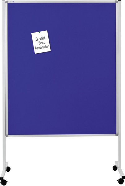 Multiboard XL Whiteboard, Textil blau, 120 x 150 cm, 4 festsellbare