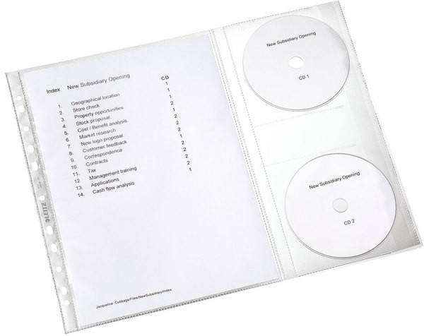 Prospekthülle mit einer CD Klappe an der rechten Außenseite für 2CDs