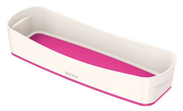 MyBox Aufbewahrungsschale länglich weiß/pink,307x55x150mm,ABS Kunststoff