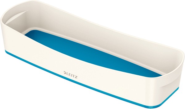 MyBox Aufbewahrungsschale länglich weiß/blau,307x55x150mm,ABS Kunststoff