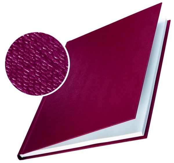 Buchbindemappe Hardcover A4 10,5mm Leinenüberzug matt bordeaux