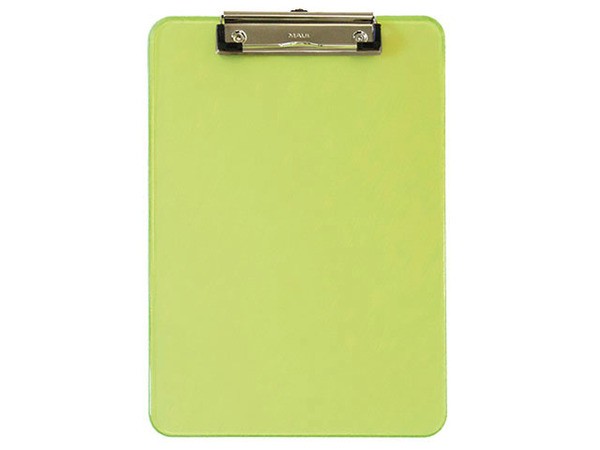 Schreibplatte A4hoch grün mit Bügelklemme