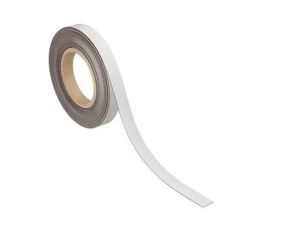 Kennzeichnungsband weiß magnethaftend 1000x2x0,1 cm