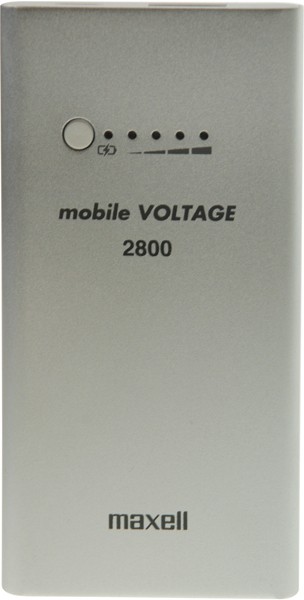 Rechargeable Powerbank silber externer Batteriensatz Li-Ion 2800mAh