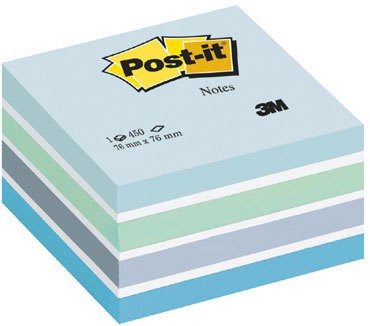 Post-it Notes Würfel Pastellblau 76x76mm 450 Blatt