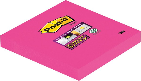 Post-it® Super Sticky Notes #654SPI 1 Block á 90 Blatt, ultrapink,