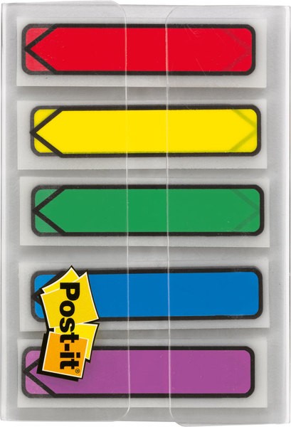 Post-it Index Haftstreifen Pfeile 11,9x43,2mm je Farbe 20 Streifen
