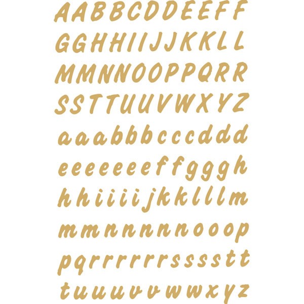 Buchstaben 8mm A-Z wetterfest gold Folie transparent gold 2Bl 1Pack