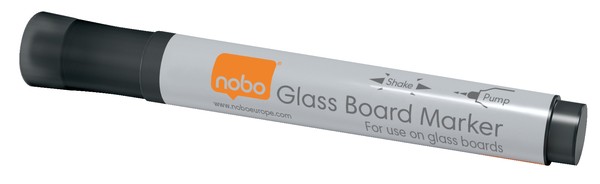 Nobo Glas-Whiteboardmarker schwarz
