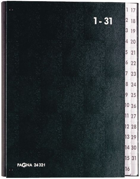 Pagna Pultordner in schwarz mit 31 Fächern