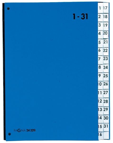 Pagna Pultordner in blau mit 31 Fächern