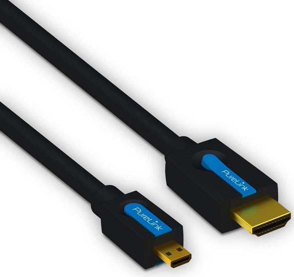 Hiegh Speed HDMI/Micro HDMI-Kabel, mit ethernet, 1,5m, 4K 3D FullHD