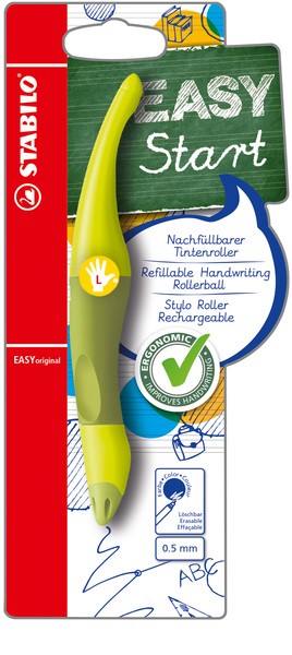 Stabilo EASY original Tintenroller, Linkshänder, limone/grün