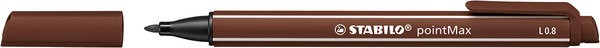 Filzschreiber pointMax braun, 0,8mm Strichstärke, Nylonspitze, Kappe