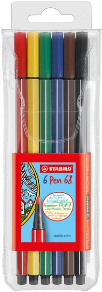 Faserschreiber Pen 6806/PL 6er Etui farbig sortiert