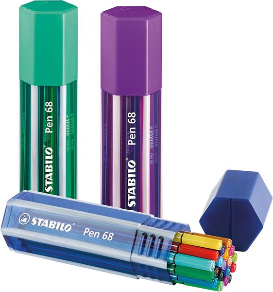 Stabilo Pen 68 Big Pen Box, 20er Box, farbig sortiert