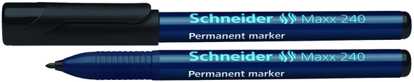 Schneider Permanentmarker 240 Rundspitze 1-2mm, schwarz,