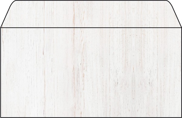 Umschlag DIN lang 90g Motiv: Holz gummiert, Spezialpapier, für I+L+K