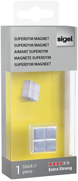 SuperDym-Magnet 20x10x20mm silber vernickelt, stark, hält bis zu