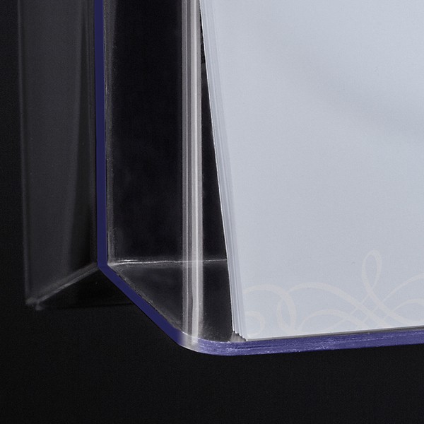 Wandprospekthalter glasklar Acryl 1 Fach A4quer, inkl. Befestigungsmat.